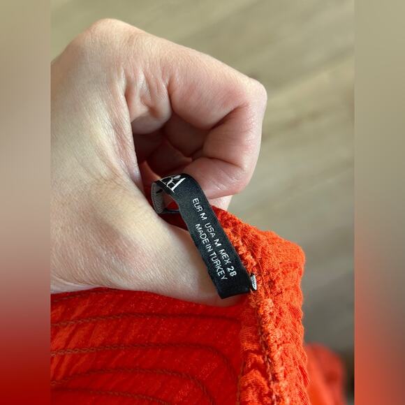 Orange strappy summer dress, size M. Fits up to a large. - Picture 5 of 7